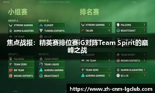 焦点战报：精英赛排位赛iG对阵Team Spirit的巅峰之战