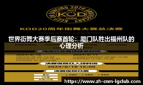 世界街舞大赛季后赛首轮：厦门队胜出福州队的心理分析